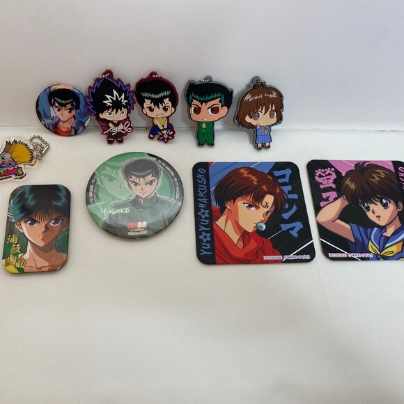 Yu Yu Hakusho Anime Toy Goods Lot - 90s Vintage Keychain Pins - Japan Import 90s - Picture 10 of 13